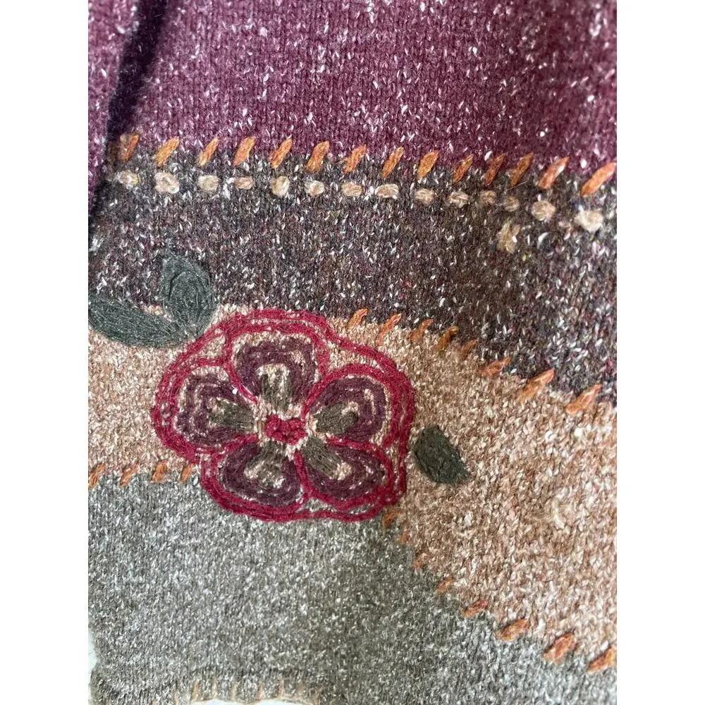 Allison Daley Floral Sweater Small knit